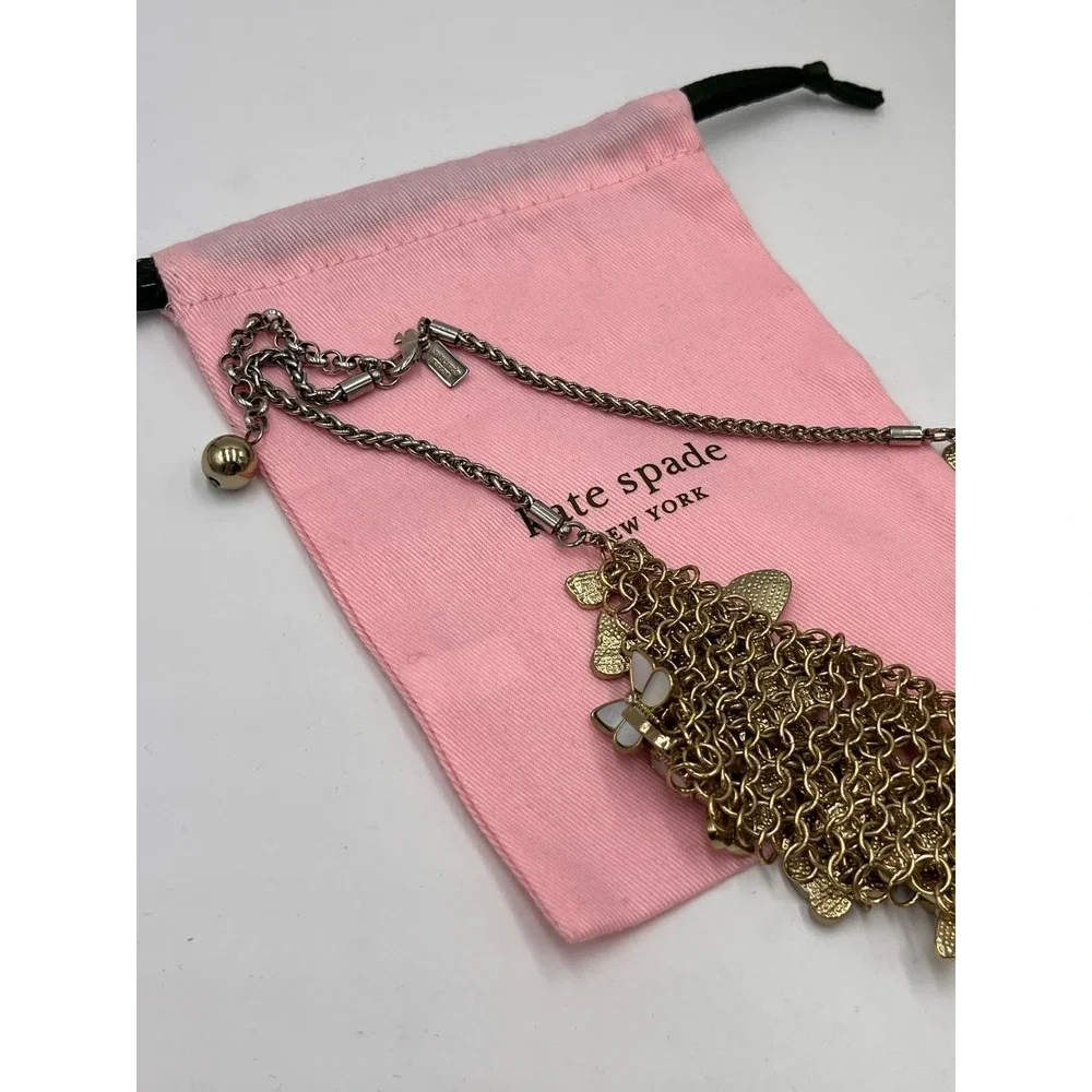 Kate Spade New York Papillon Faux Pearl Inlay Butterfly‎ Bib Statement Necklace